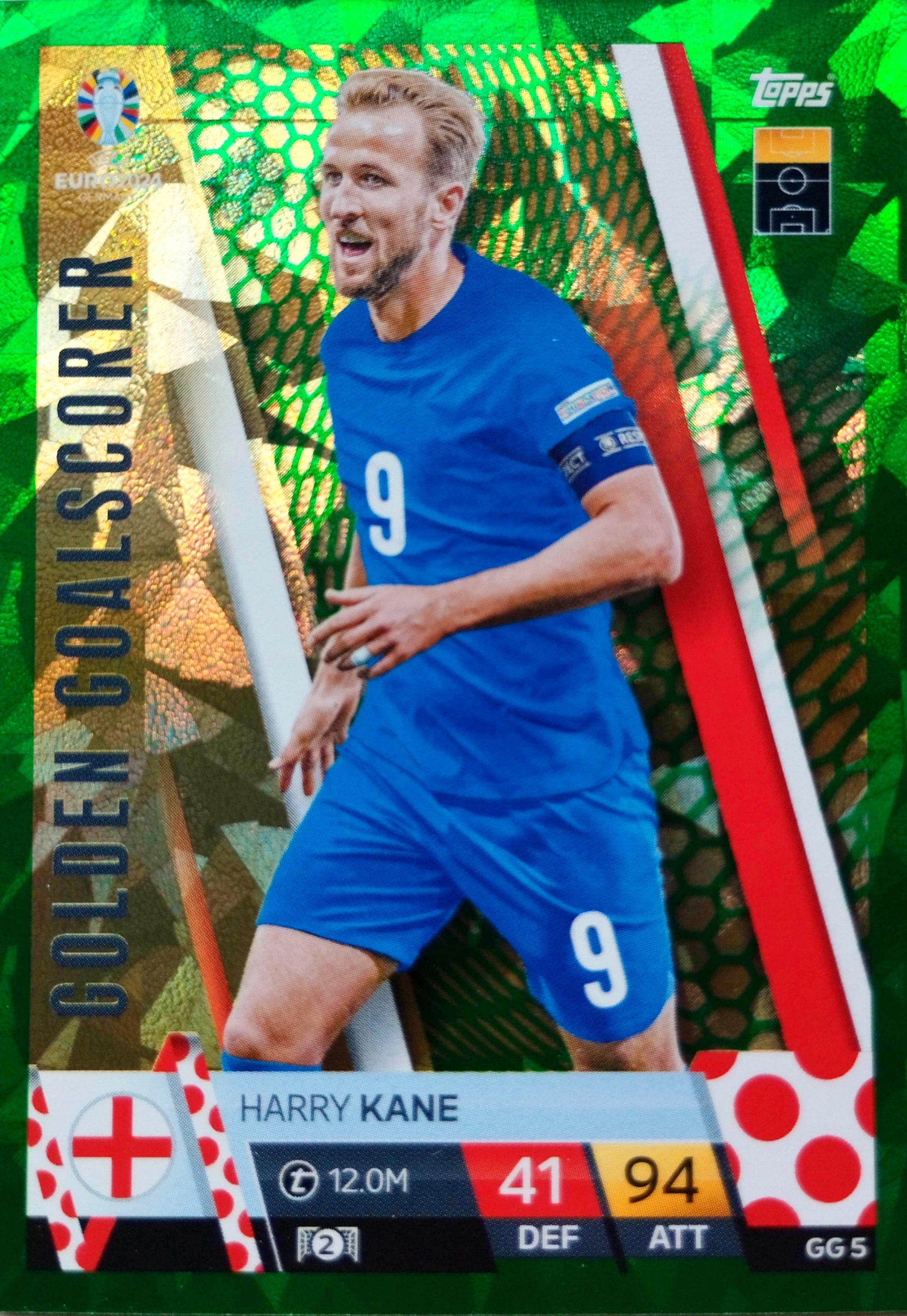 Euro 2024 Topps Match Attax Emerald Golden Goalscorer Gg 5 Harry Kane