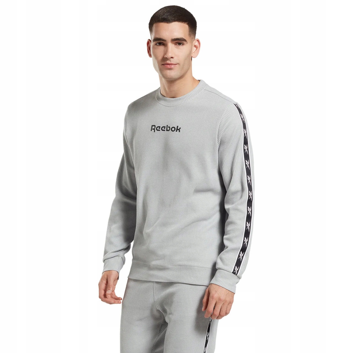 Pánská mikina Reebok HZ3322 Vector Tape šedá XL