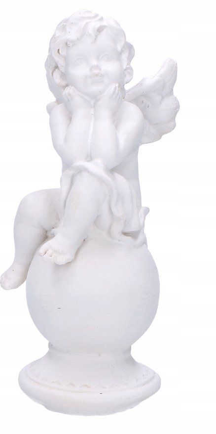 

Aniołek żywiczny na kuli pamiątka komunia 15cm