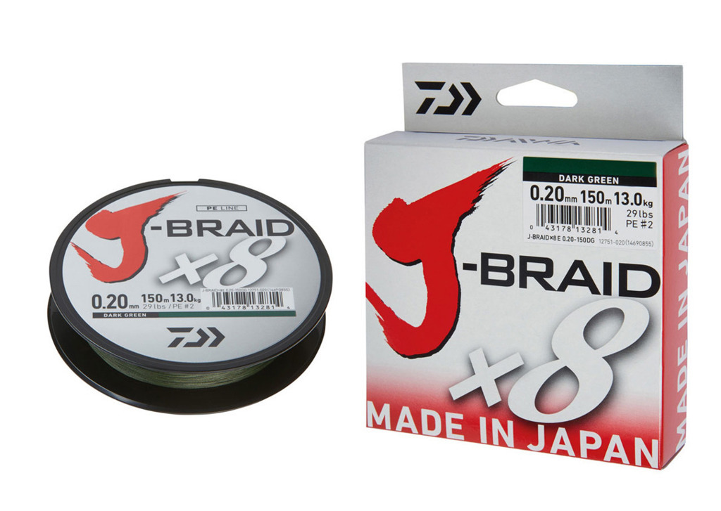 Šňůra Daiwa J-braid Dark Green 300 m-0,42 mm
