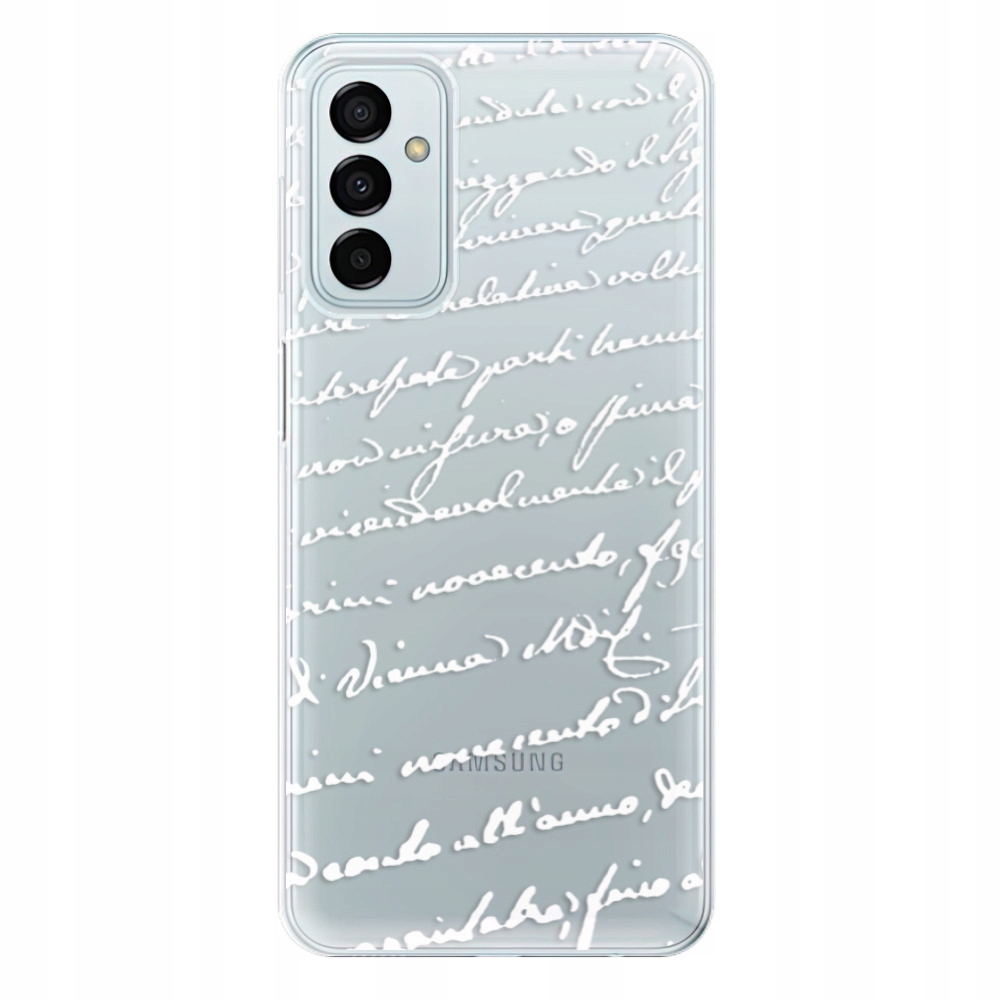 Silikonowe etui iSaprio Handwriting 01 white Samsung Galaxy M23 5G