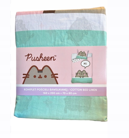 928 Komplet pościeli Carbotex 160 x 200 cm wielokolorowy Pusheen