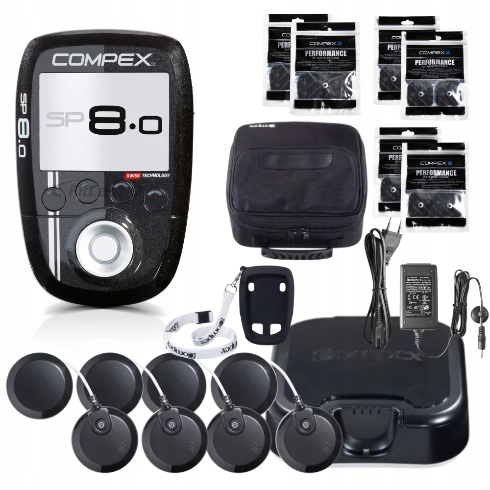 Elektrostymulator mięśni Compex Sp 8.0 regeneracja pełny zestaw