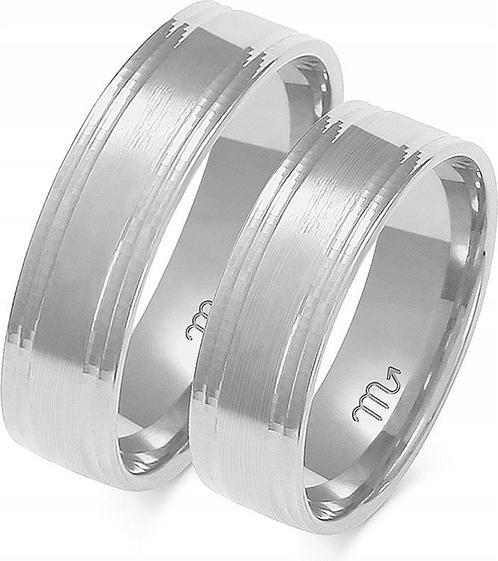 Bílé zlato svatba snubní prsten 585 velikost 29 30 31 pod gravírování pro muže