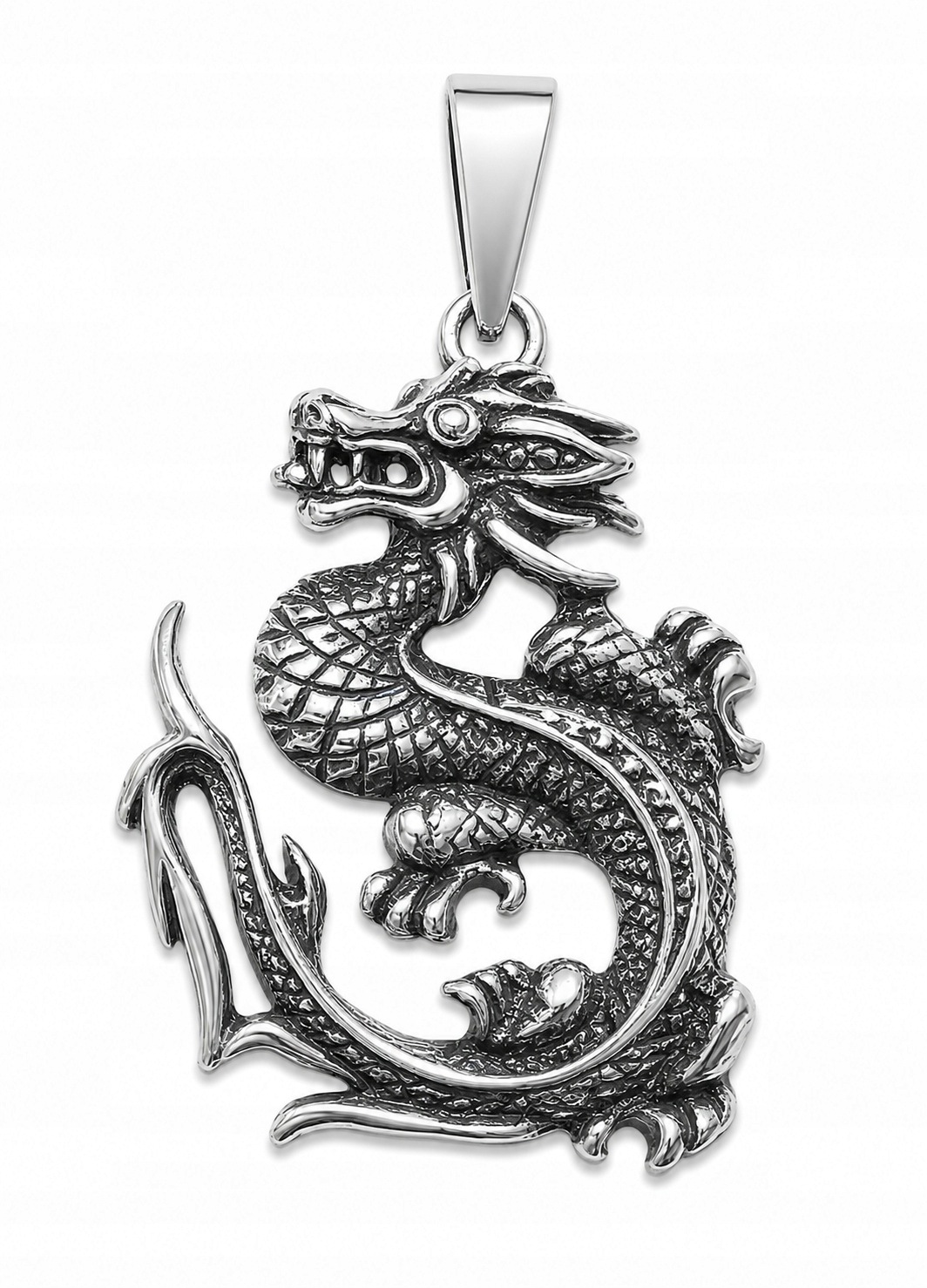 Přívěsek Stříbrný Přívěsek Pánský Stříbro 925 Talisman Amulet Drak