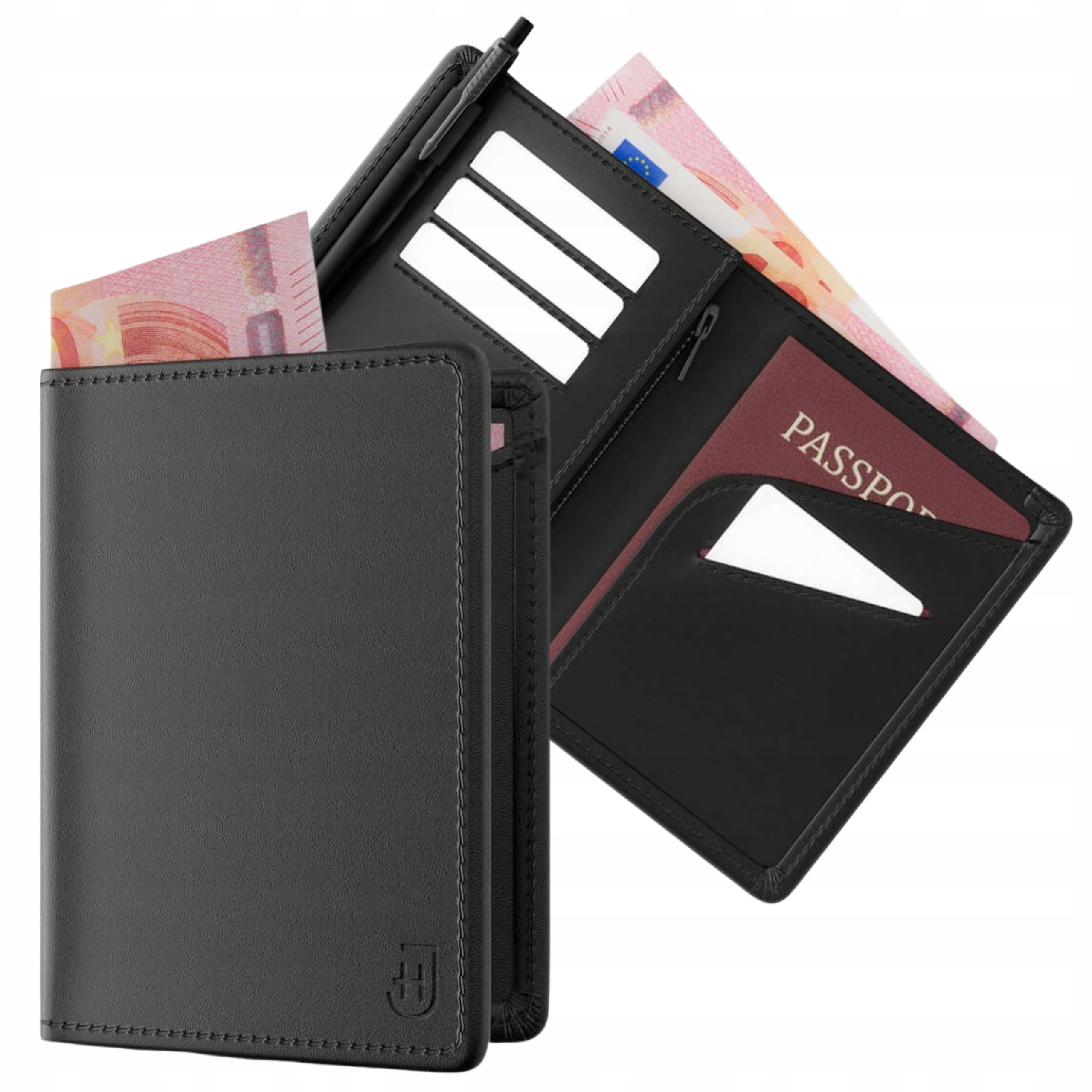 Pánská cestovní peněženka James Hawk Smart Wallet Travel Black, černá