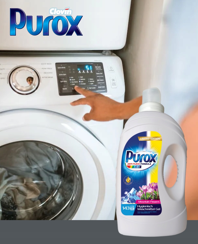 CLOVIN ŻEL DO PRANIA PUROX COLOR MOUNTAIN FLOWERS 4300ML WERSJA LIMITOWANA Kod producenta 934861