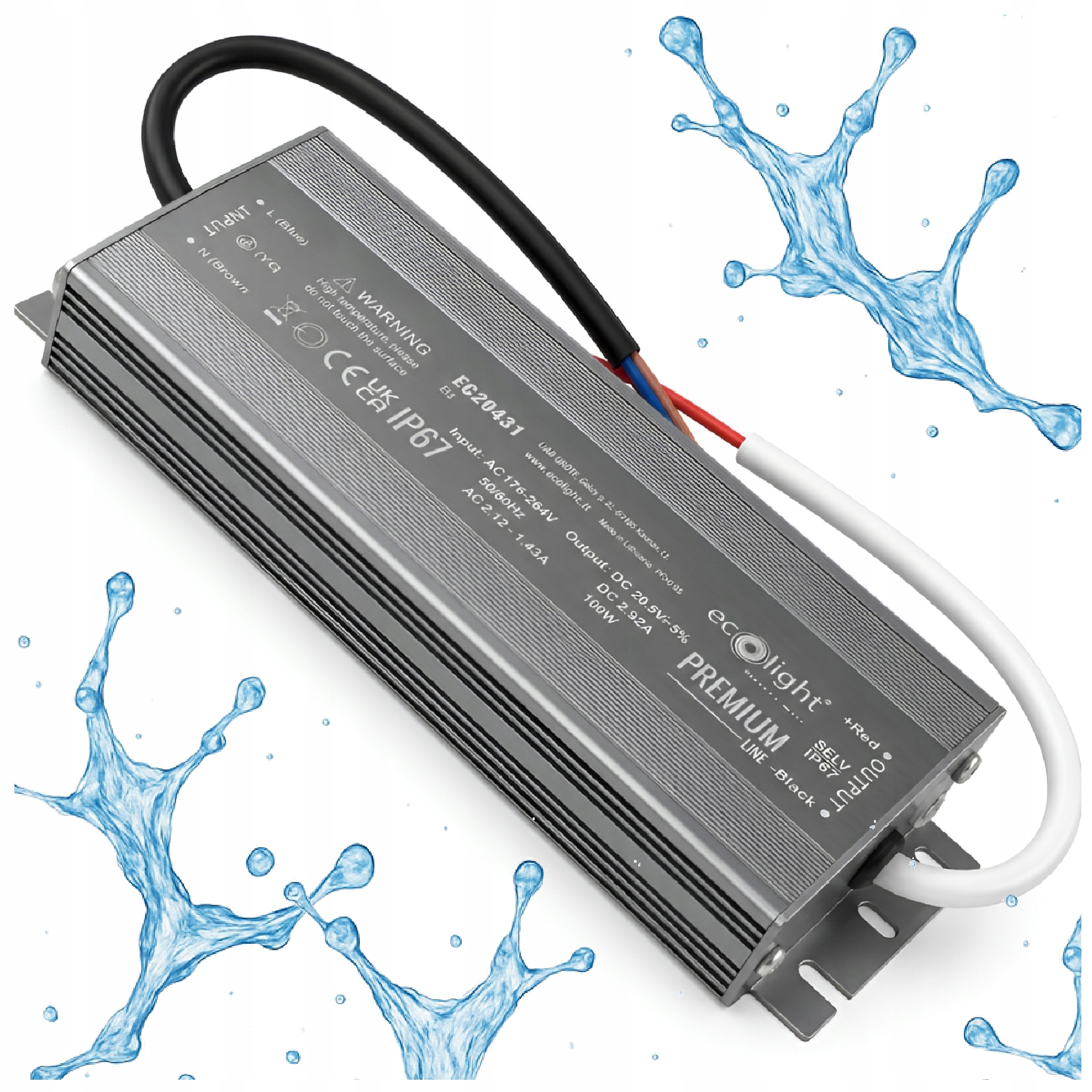Zasilacz Led Transformator 24V 150W 6,25A Wodoszczelny Hermetyczny Solidny