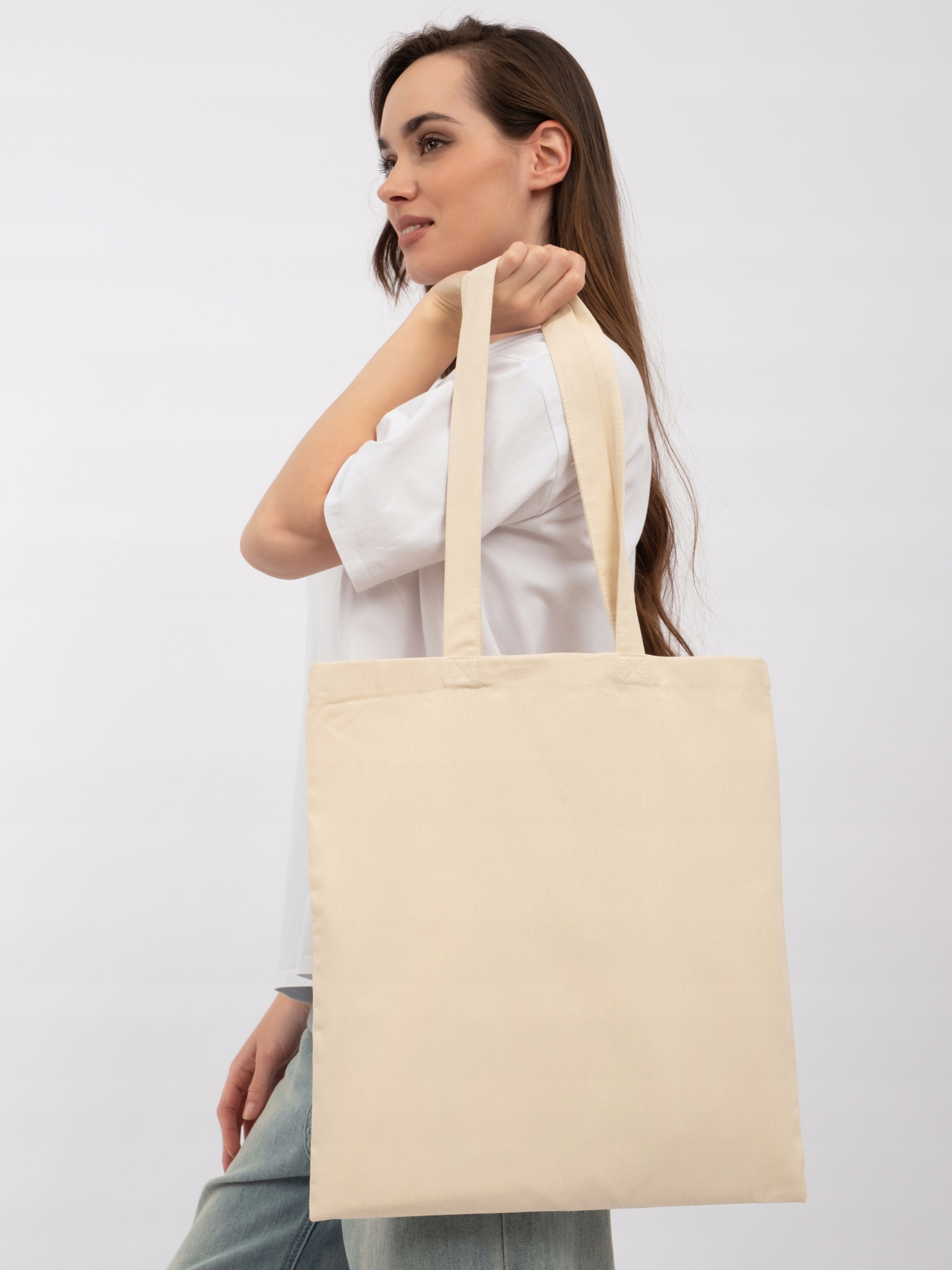 100 ks Bavlněné Tašky 38x42 Bavlna – pro potisk, pro malování 145 g