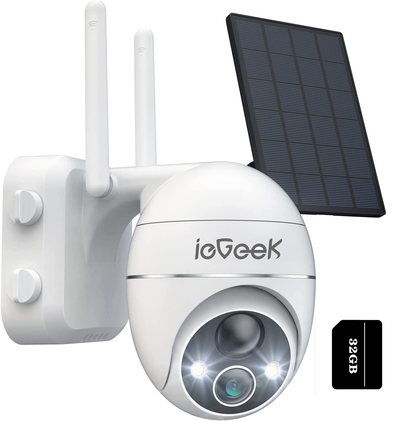 Solární Wifi Kamera 3MPX Venkovní Otočná Ip Bezdrátová Alarm 4X Zoom