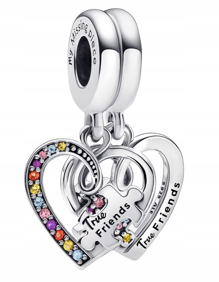 Charms ZAWIESZKA puzzle SERCE PRZYJAŹŃ Miłość