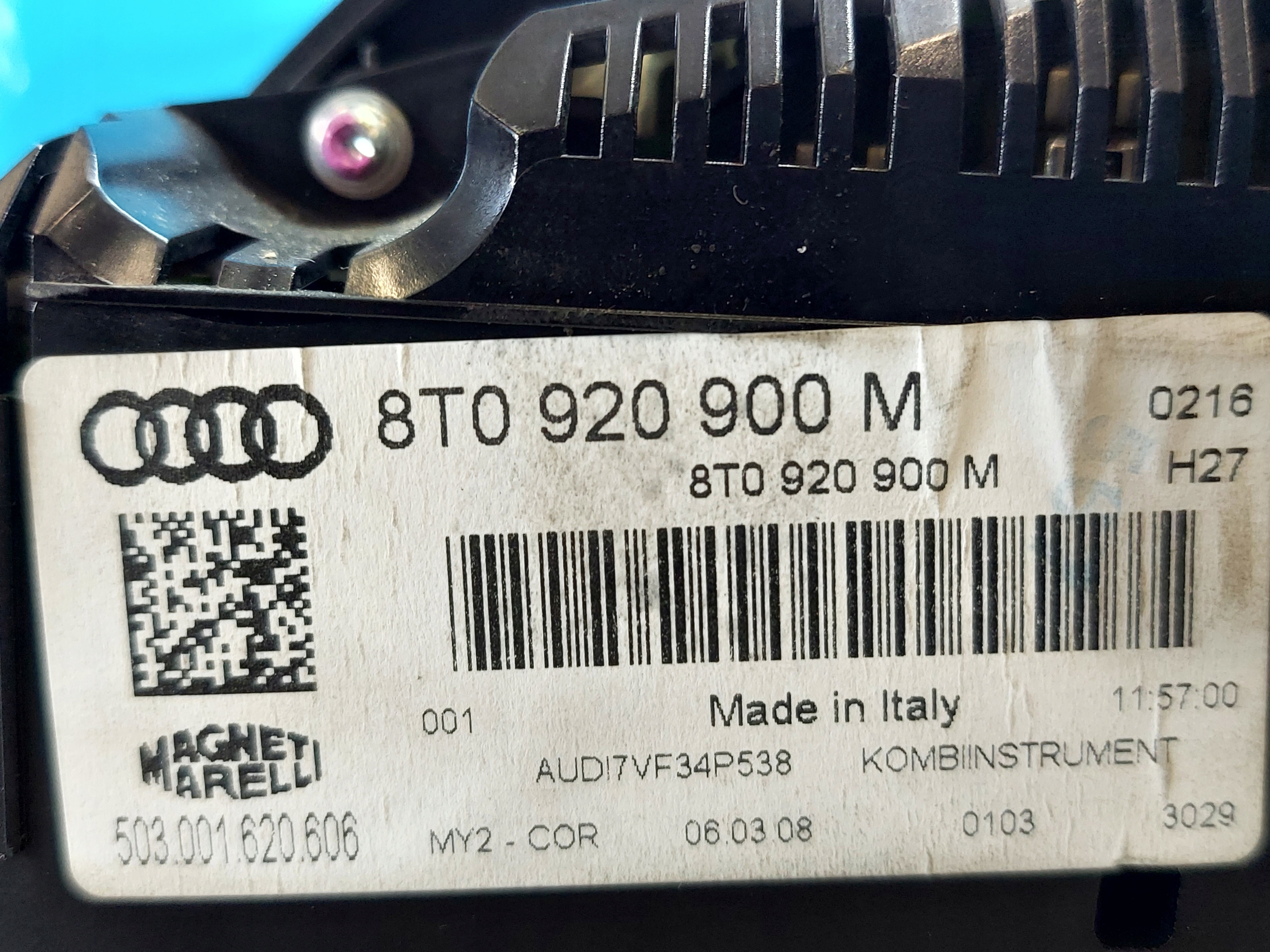 dials clock AUDI A5 8T 2.7 TDI 8T0920900M