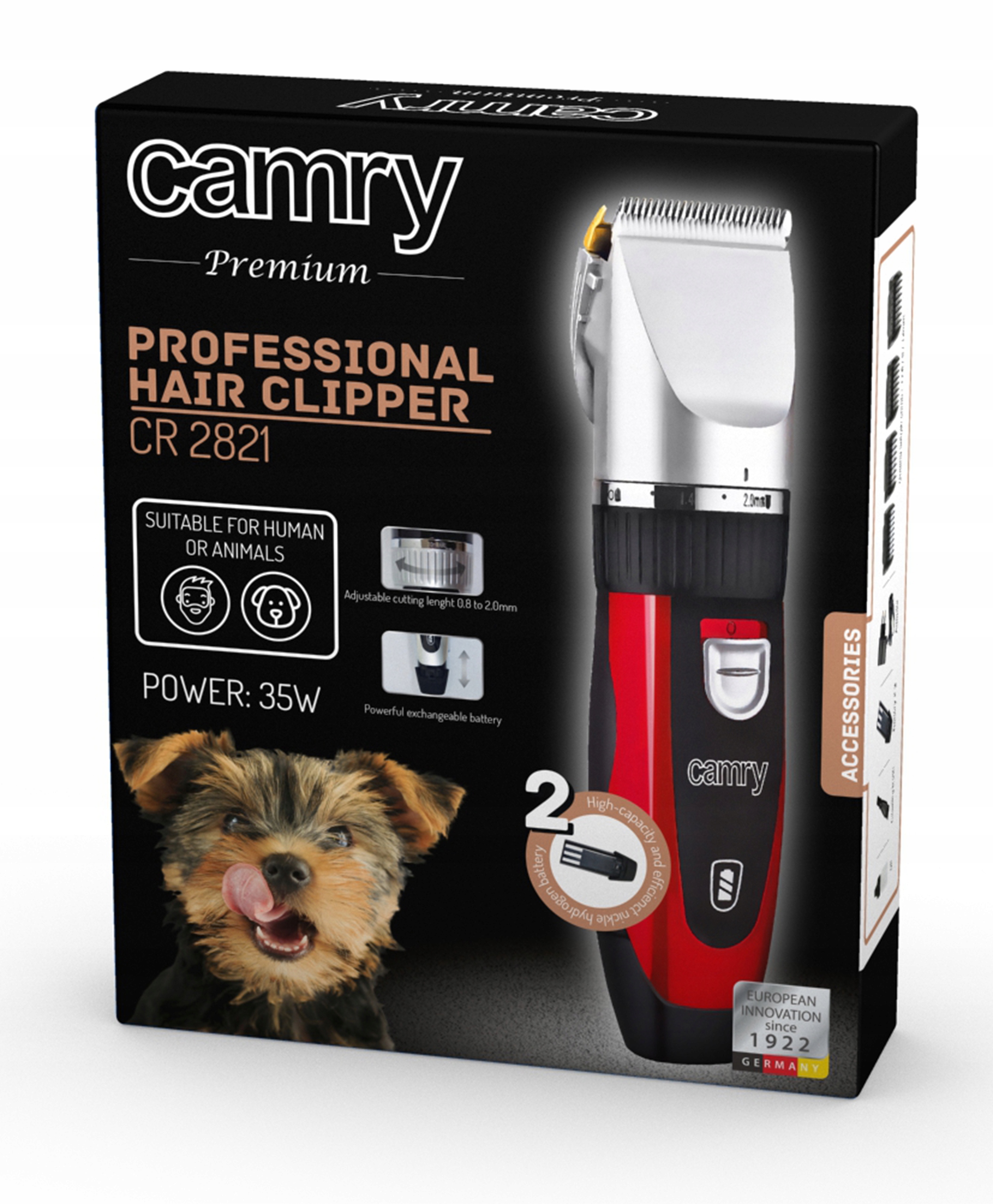 Levně Stroj na stříhání psů a koček zvířat Camry Cr 2821