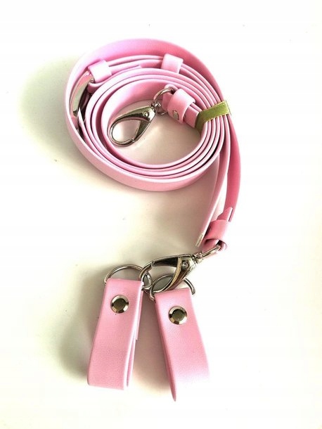 Pasek regulowany + zaczepy baby pink mat do obag o-bag bagobag
