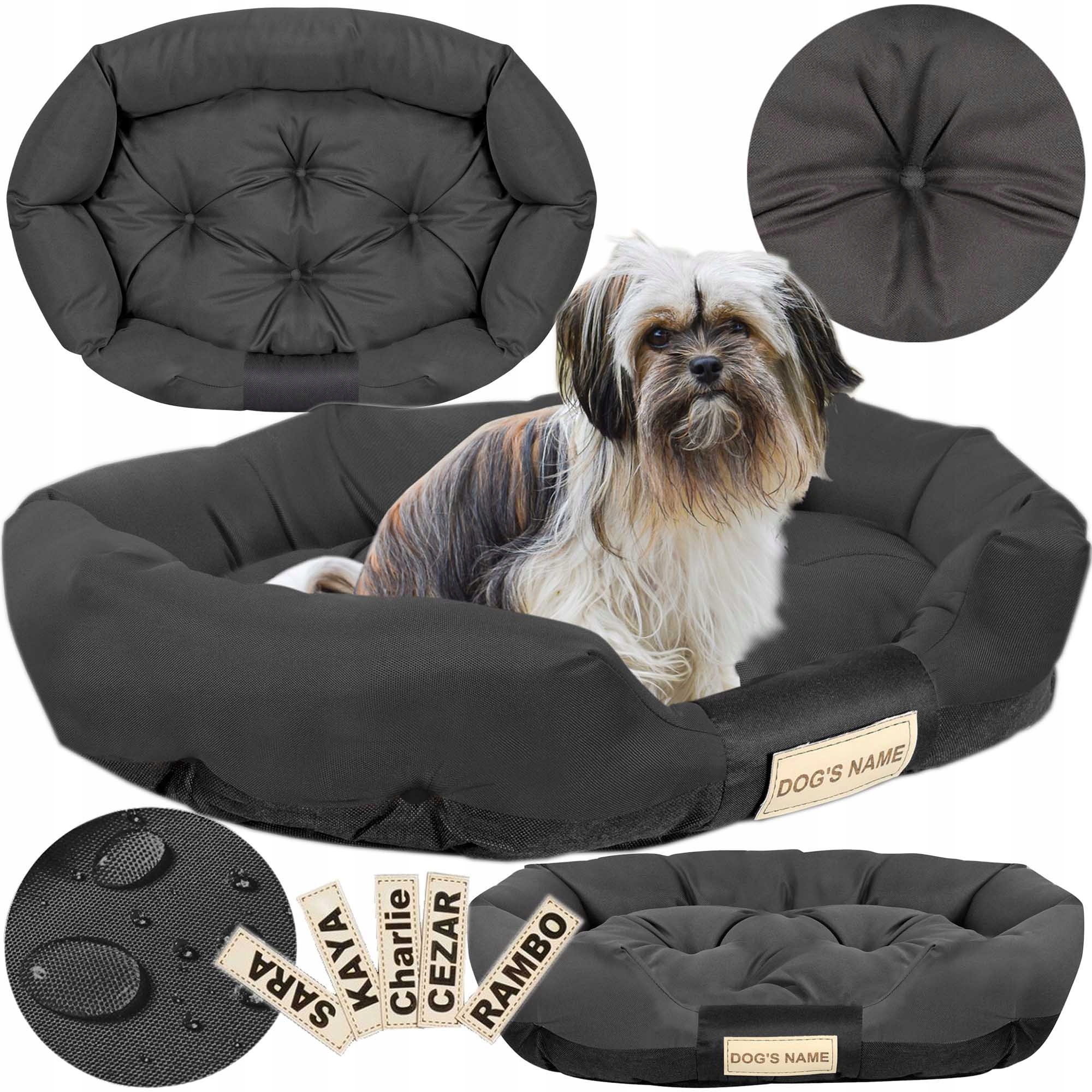 Levně Pelíšek Pro Psa 100X75 CM Personalizované, Voděodolné, Oválné, Černé