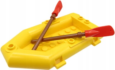 

Łódka ponton z wiosłami z części Lego, żółty