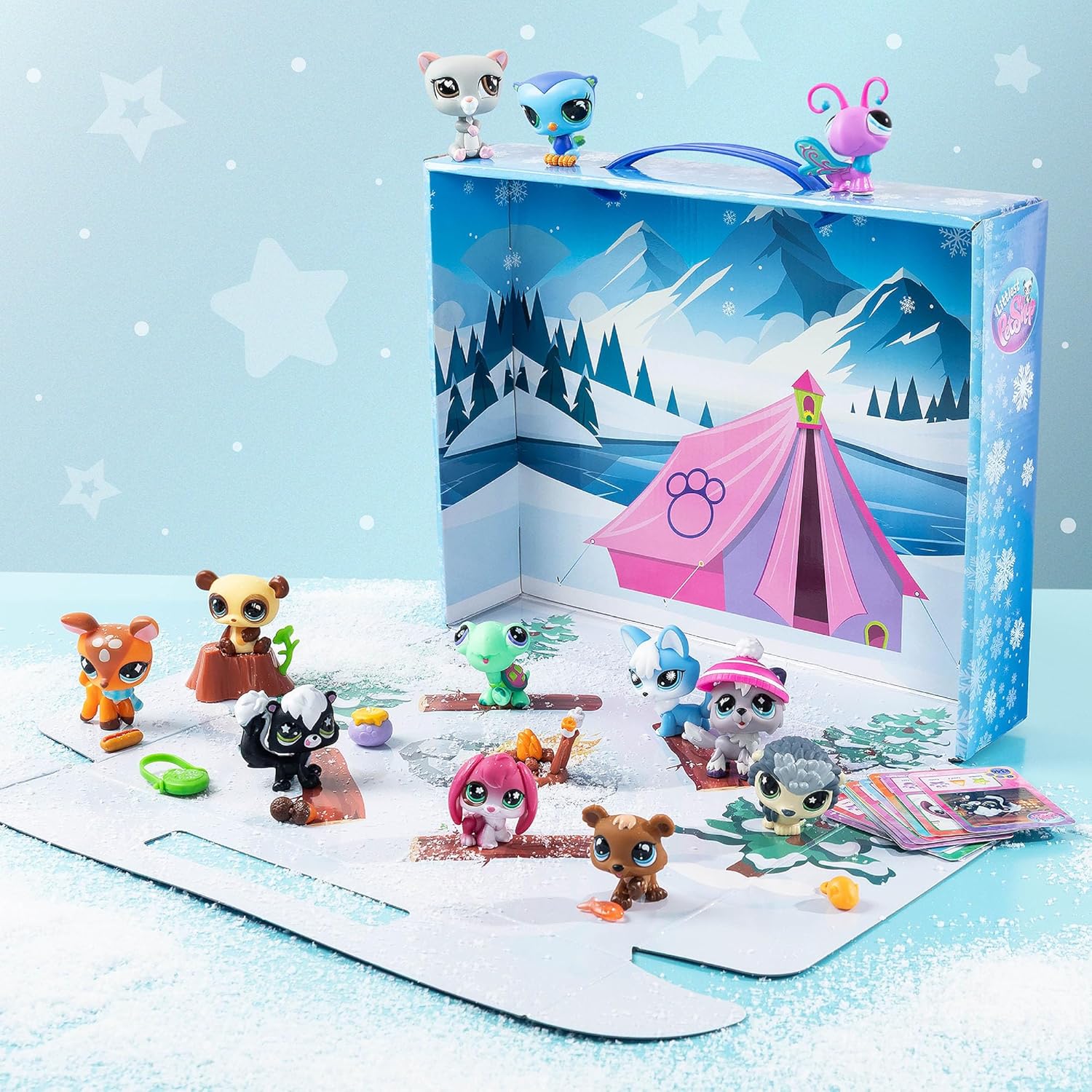 Zestaw Basic Fun! Littlest Pet Shop Kemping Biwak Cozy Campfire 12 Figurek Marka Littlest Pet Shop