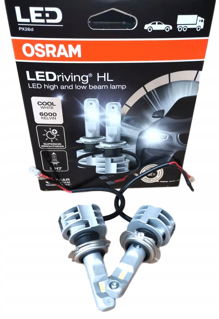 OSRAM 67210CW LEDriving® HL Gen2, ≜H7, LED High/Low Beam Lamps, Off-road  only, non ECE, Folding Carton box (2 units), white