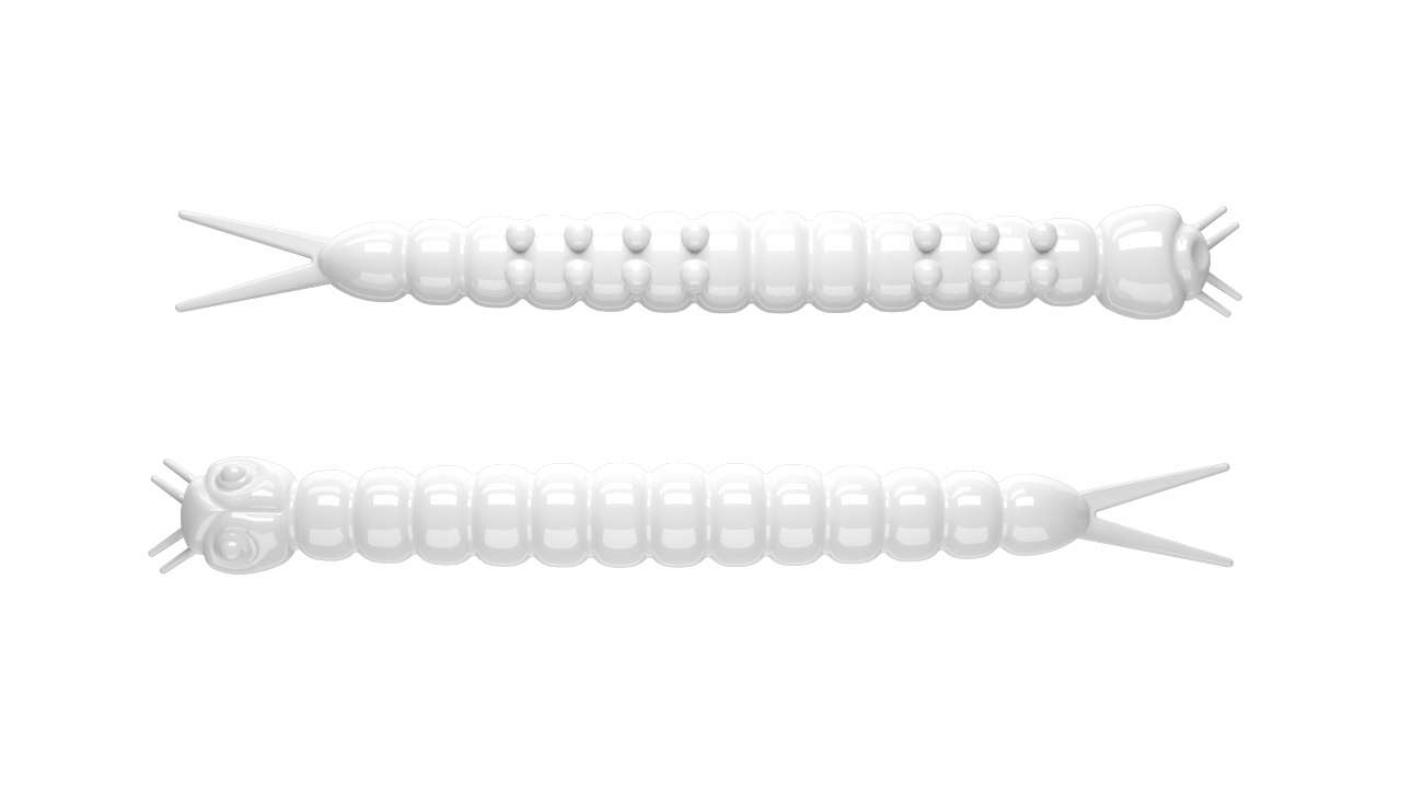Libra Lures Slight Worm 38mm 001 White Biały Ser Pstrąg