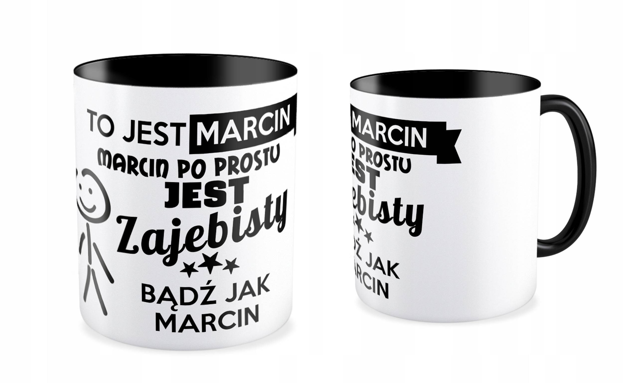 

Kubek czarny To Jest Marcin Bądź Jak + Twoje Imię