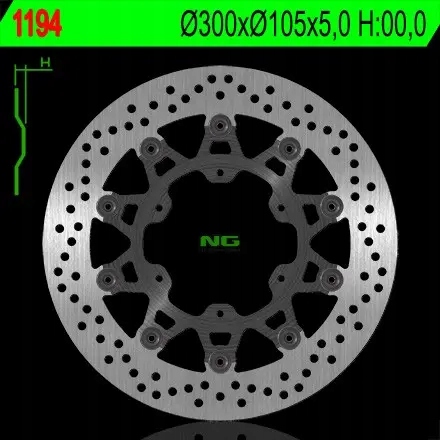 Predný brzdový kotúč NG1194 (300X105X5) Plávajúci