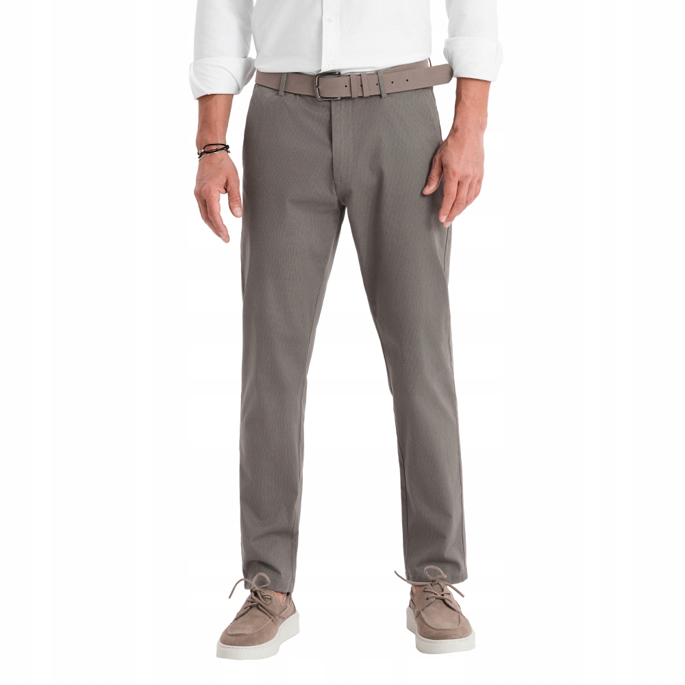 Pánské chino kalhoty Regular Fit šedé V1 OM-PACP-0184 M