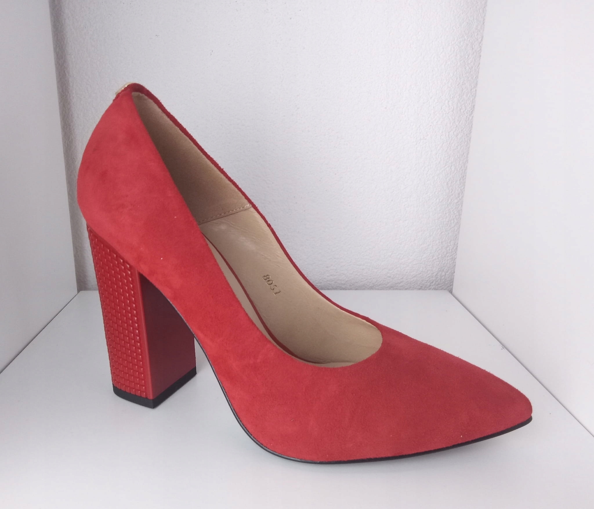 Dámské lodičky Sala kožené 8051/28 Červená 38, Červená