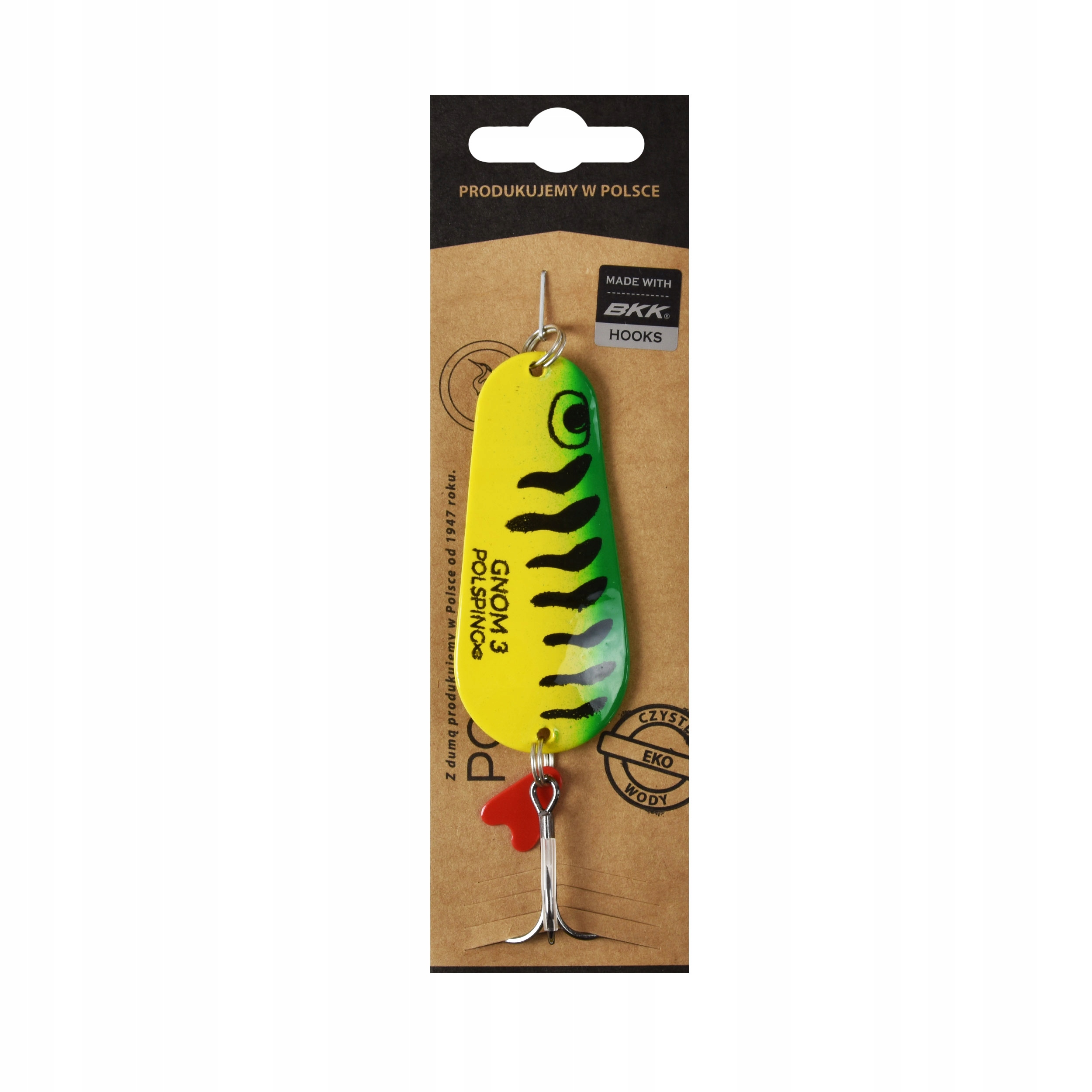 Błystka wahadłowa Polsping Gnom Green Tiger #3 30g 7,2cm 1szt. szczupak sum