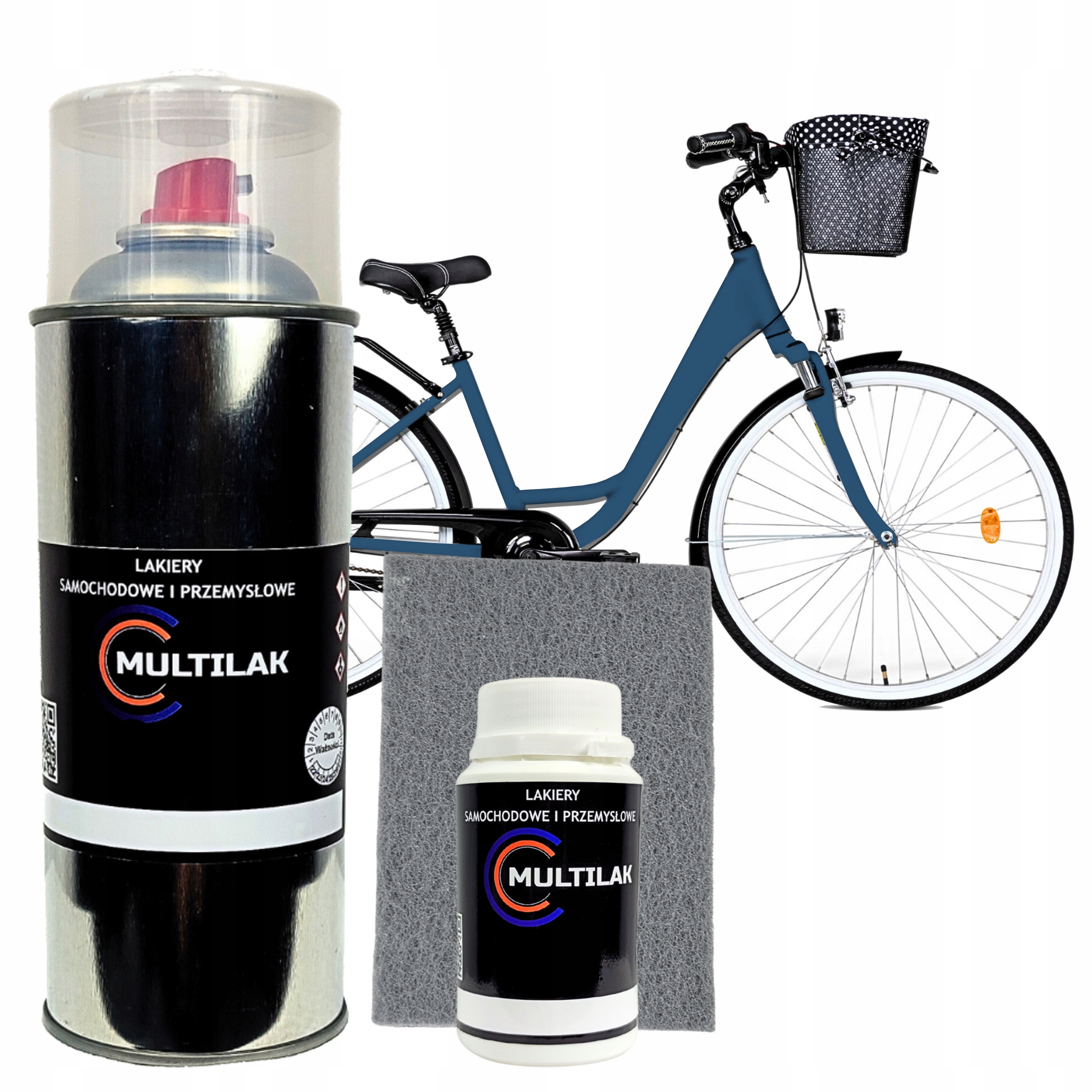 Lakier farba w sprayu do ramy rowerowej połysk Set Ral 5000