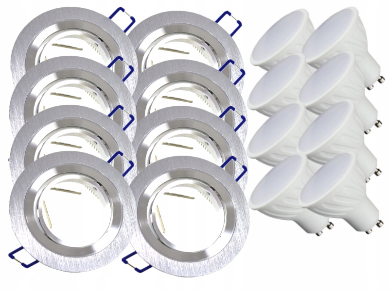 

Zestaw Lampki Sufitowe Halogen 8x +Żarówki 5,5W