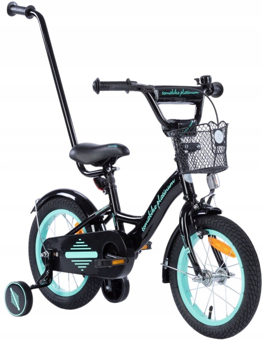 Rowerek Rower Tomabike 14 Cali V-break Prowadnik Koszyk Kółka Boczne
