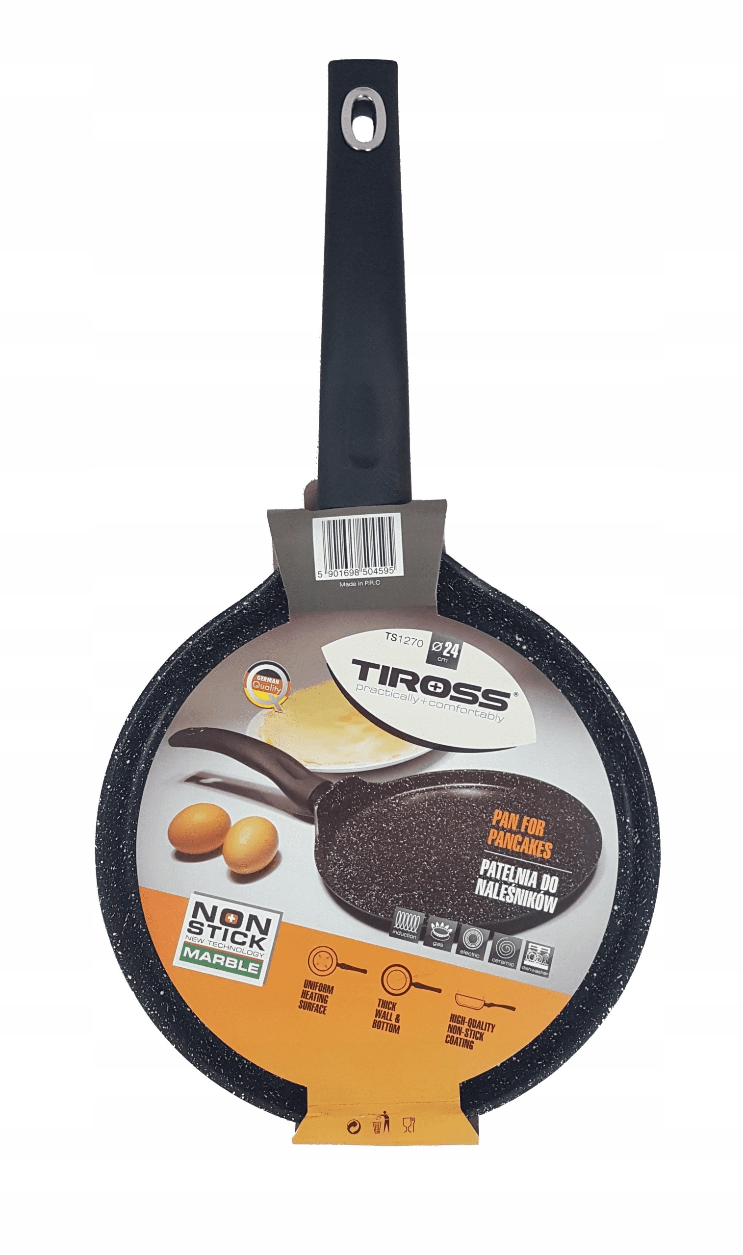 

Patelnia Tiross do naleśników 24cm Marmurowa