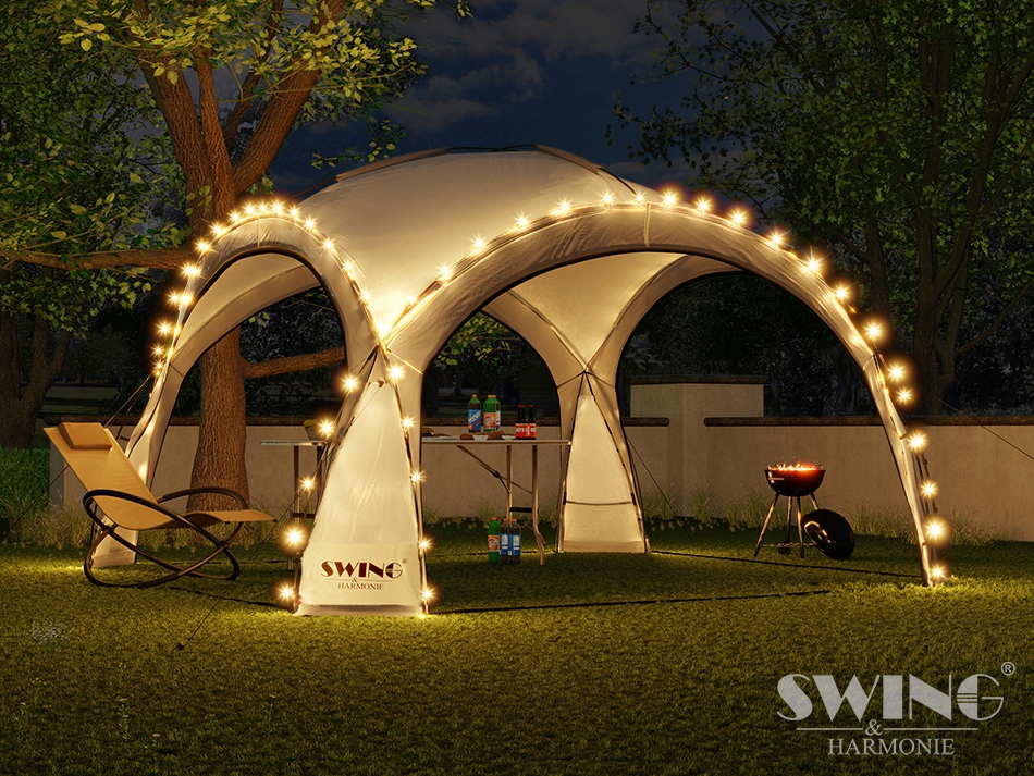 Pawilon Ogrodowy Led Swing & Harmonie "DomeShelter" 450 cm Antracytowy