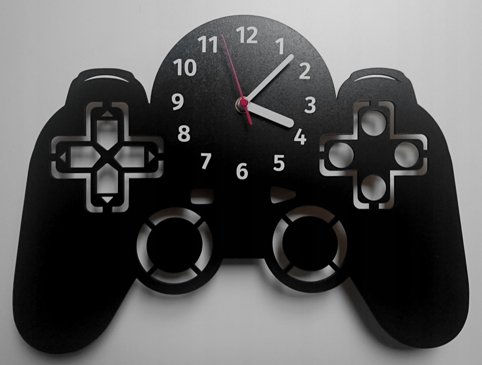 zegar ścienny 3D dla chłopaka konsola pad PS duży Zasilanie baterie