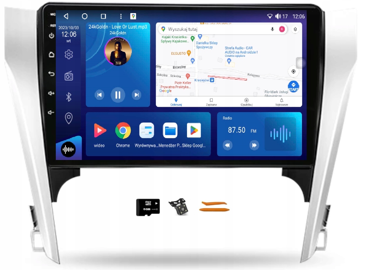 Android Rádio Navigácia Qled 2K Carplay Lte Gps 64GB Toyota Camry 7 11-14