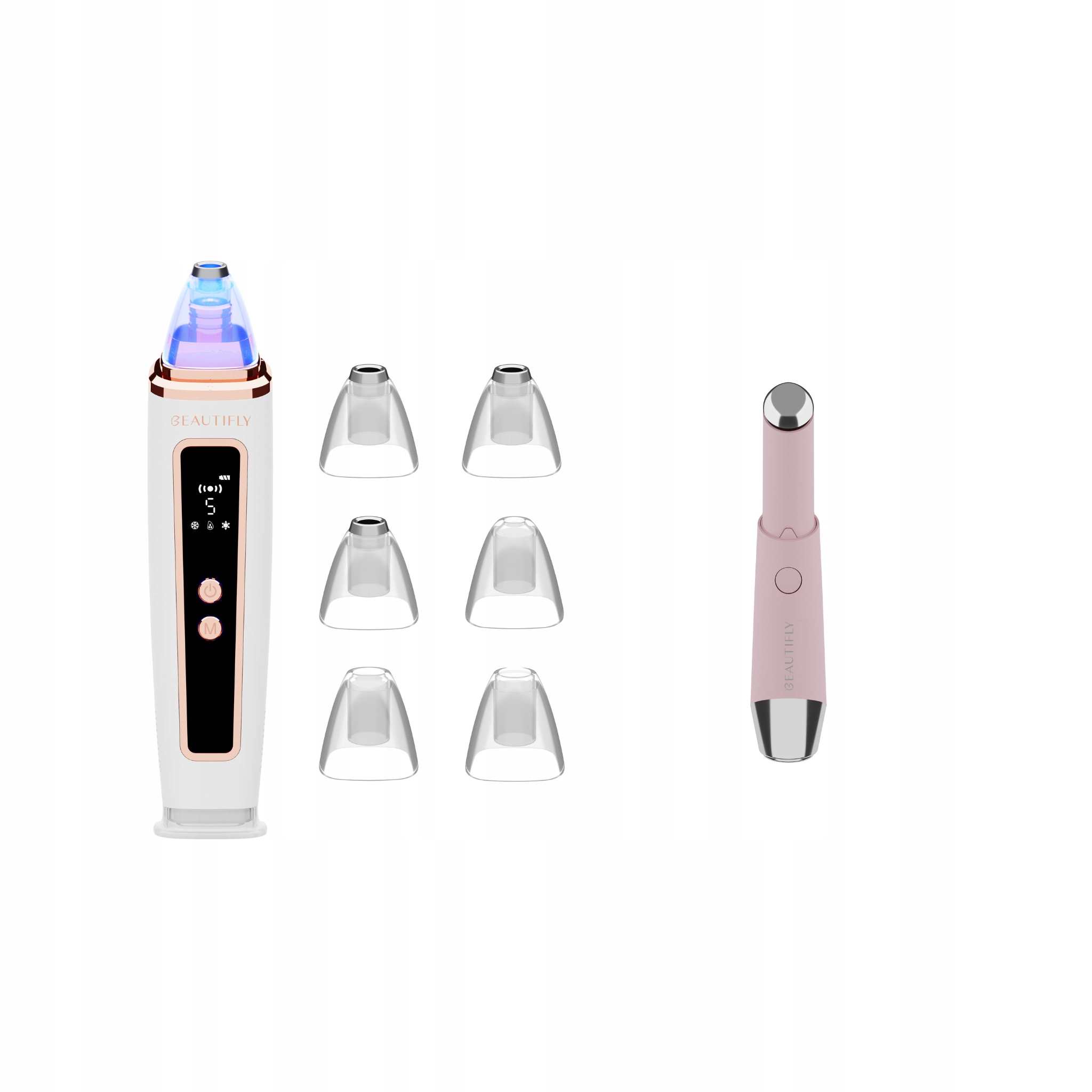 Diamantová mikrodermabraze Beautifly Derma Ice Pro masážní přístroj Blink Blush