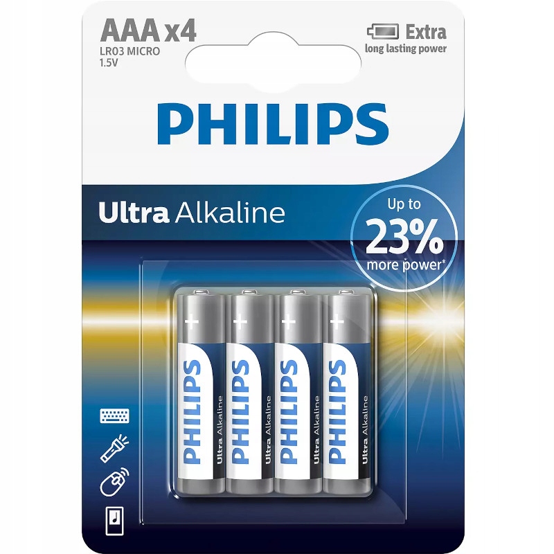 

Bateria Aaa LR03 Ultra Alkaline Philips