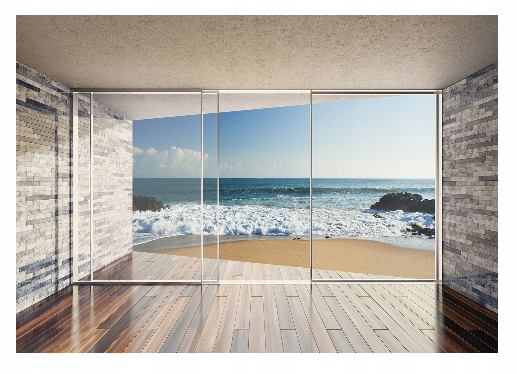 

Fototapeta Okno Z Widokiem 3D Na Morze 312x219