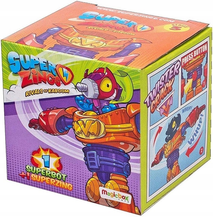 SUPER ZINGS SERIA 3 FIGURKA I ROBOT SUPERBOT Marka Magicbox