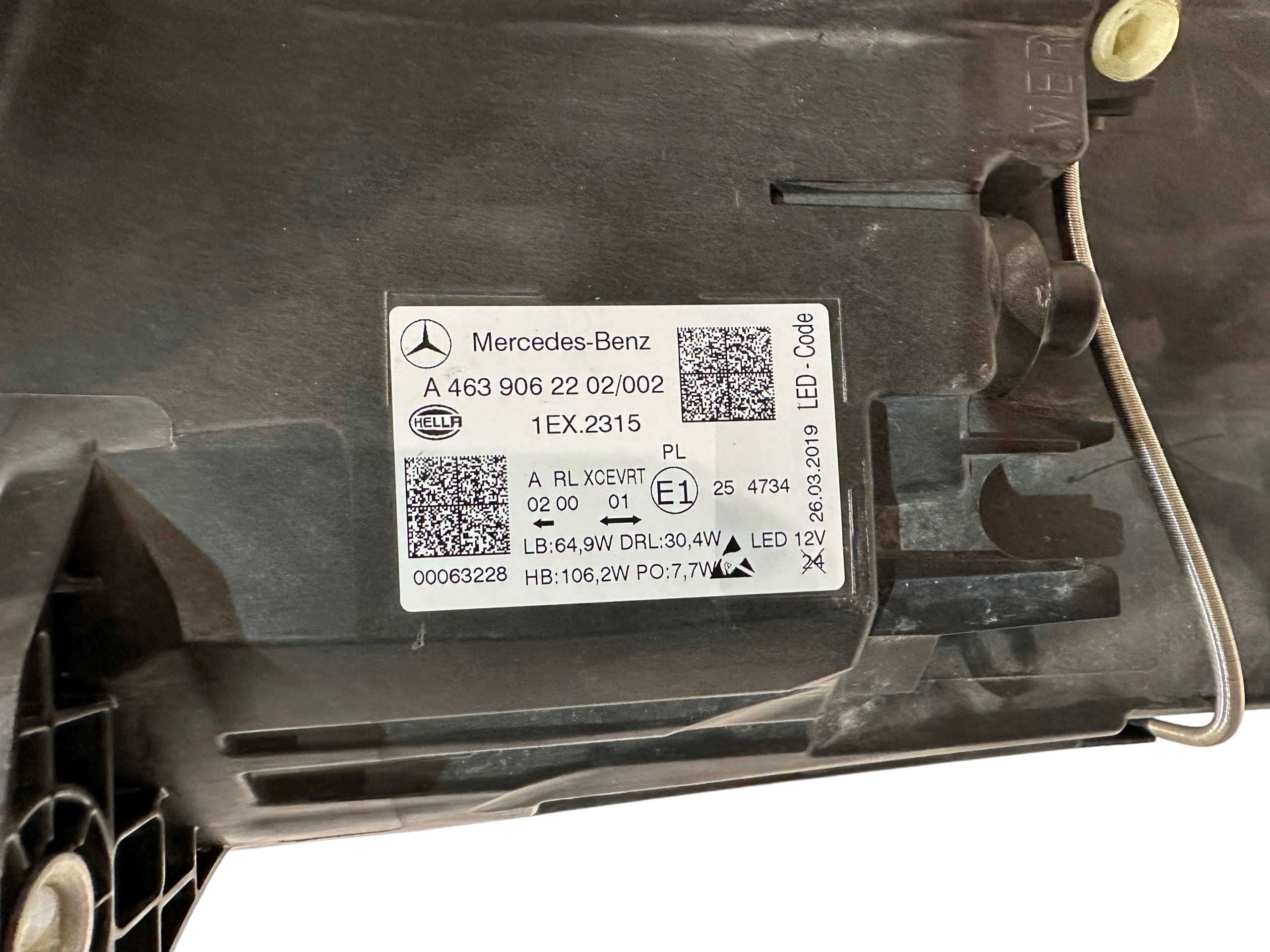 MERCEDES G W463 reflektor right light A4639062202