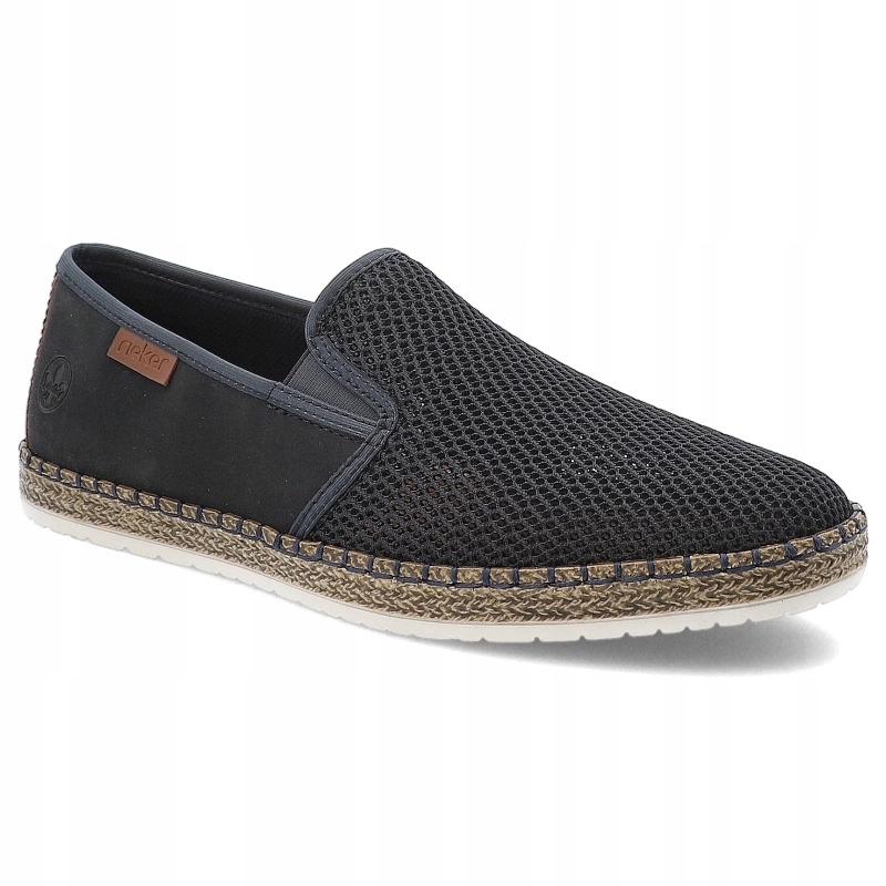 Modré espadrilky Rieker Elegantní nazouvací obuv pro muže