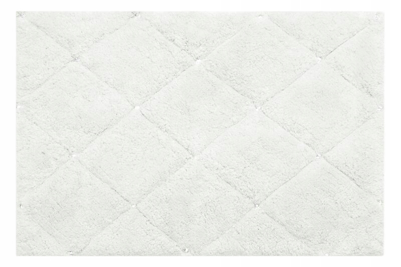 Dywanik Łazienkowy CHIC2 Wzór Geometryczny 60X90 Biały