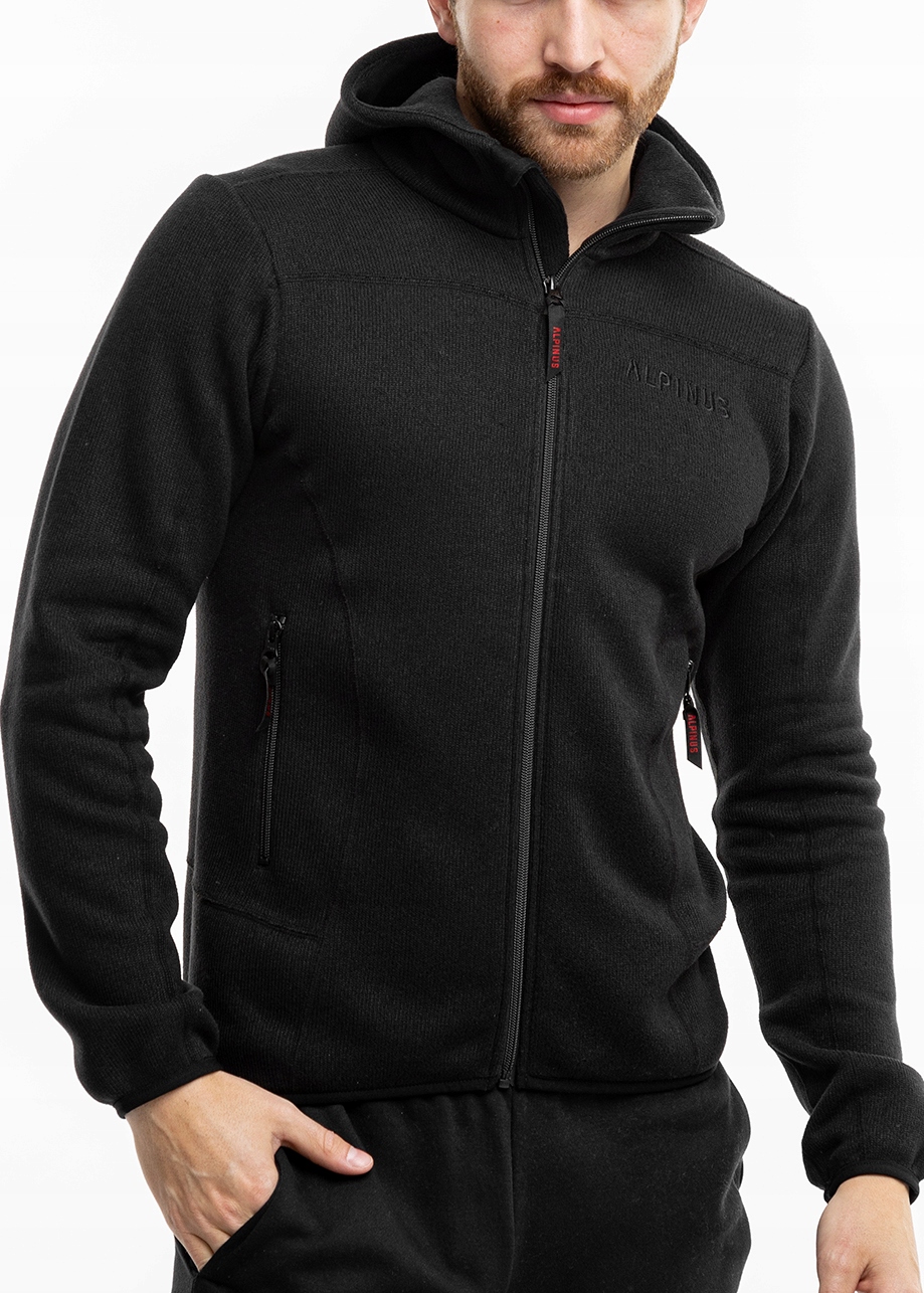 Alpinus pánská mikina s kapucí fleecová fleecová mikina rozepínací Barbiano vel. XXXL
