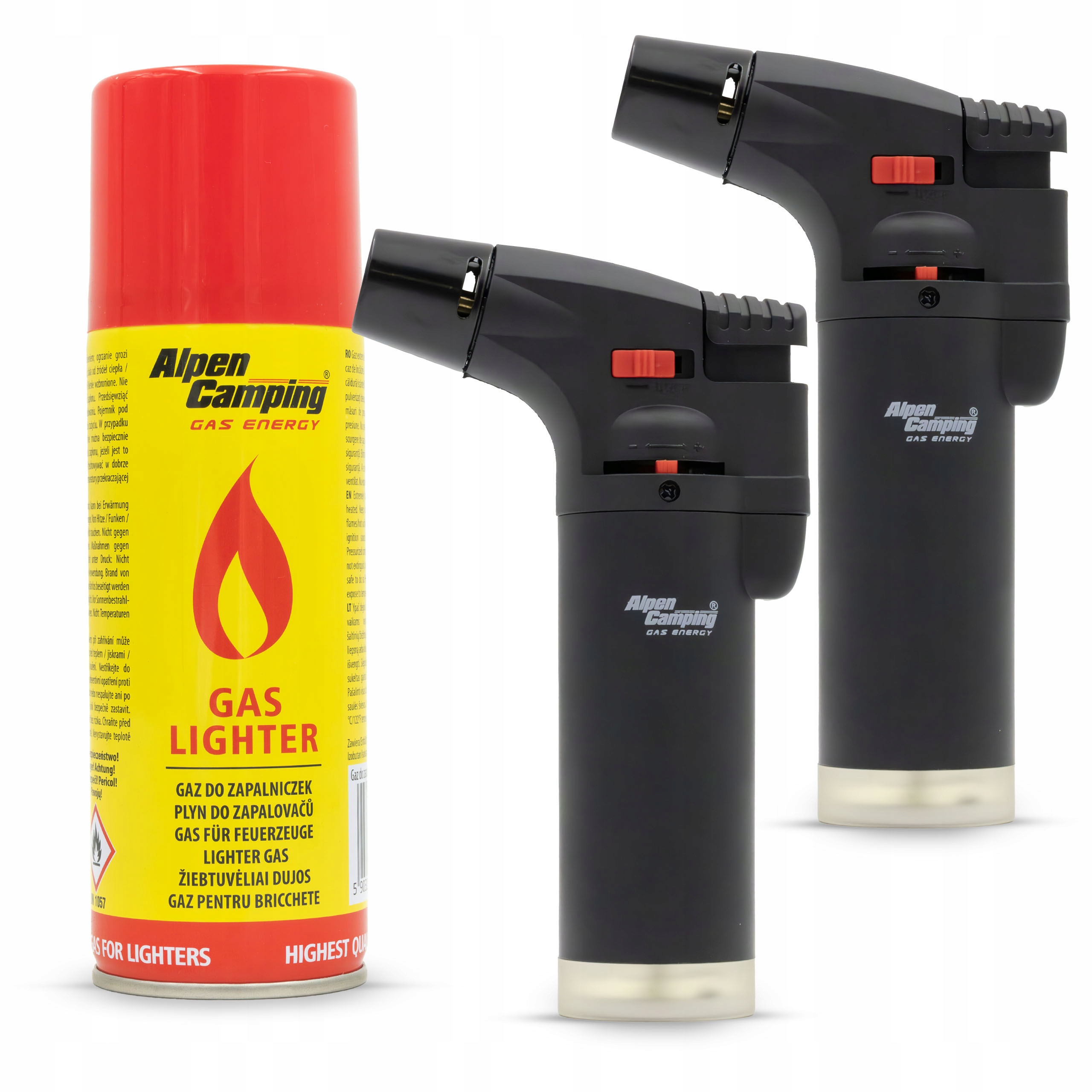 2x Przenośny Palnik Gazowy Zapalniczka Zapalarka Alpen Camping Gaz 100 ML