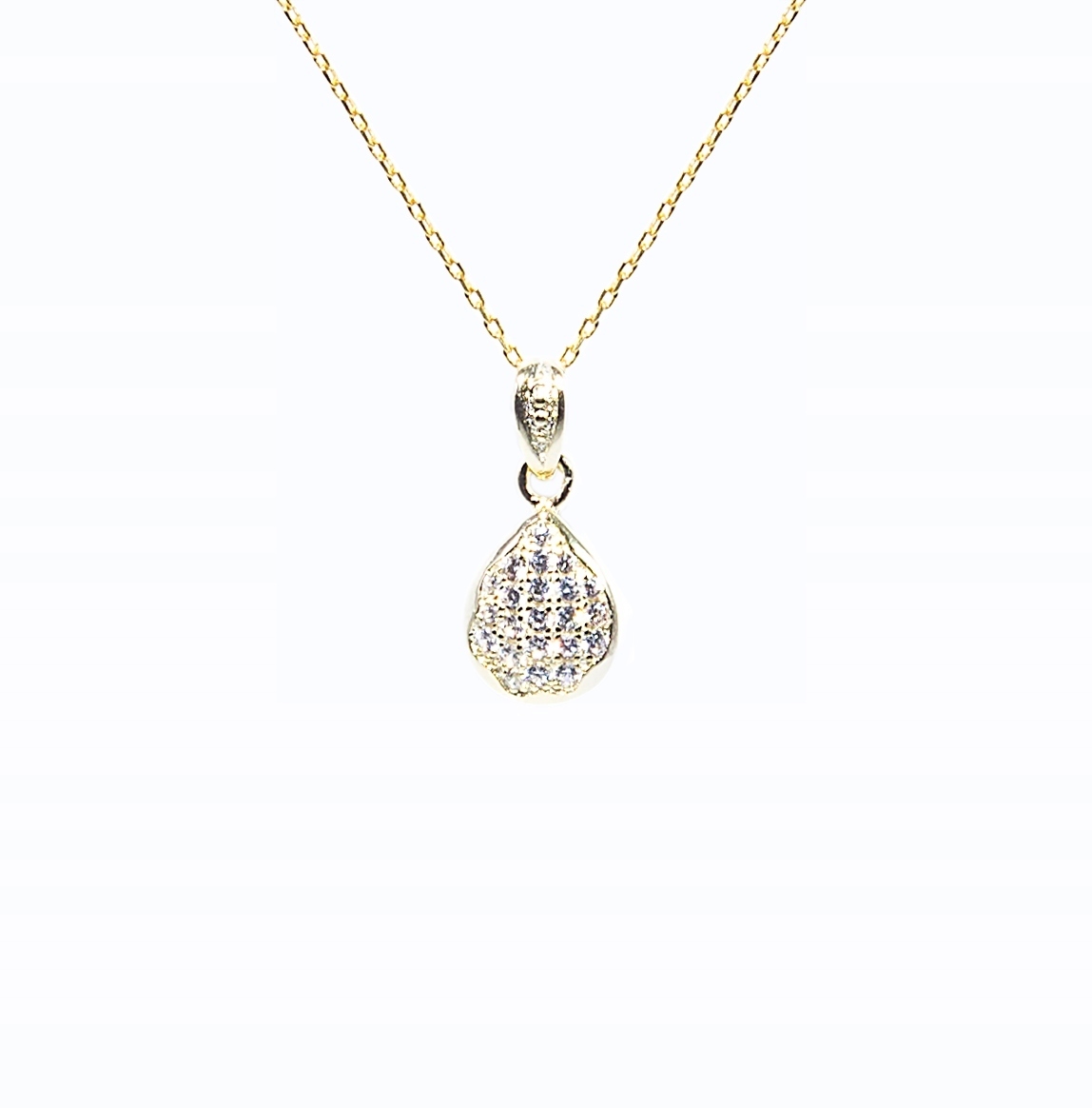 

Naszyjnik pozłacany Łezka Ag Próba 925