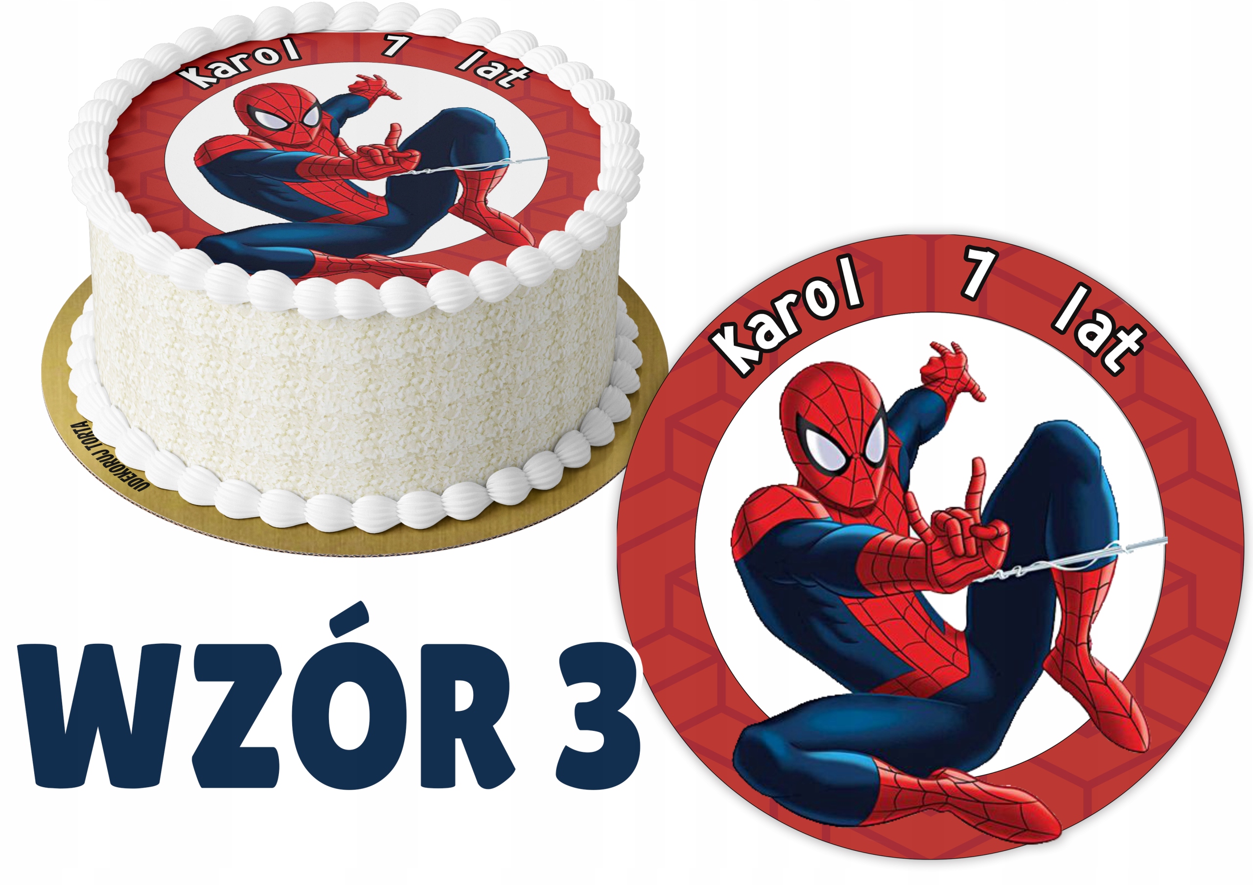 Opłatek z nadrukiem SPIDER-MAN + IMIĘ Marka inna