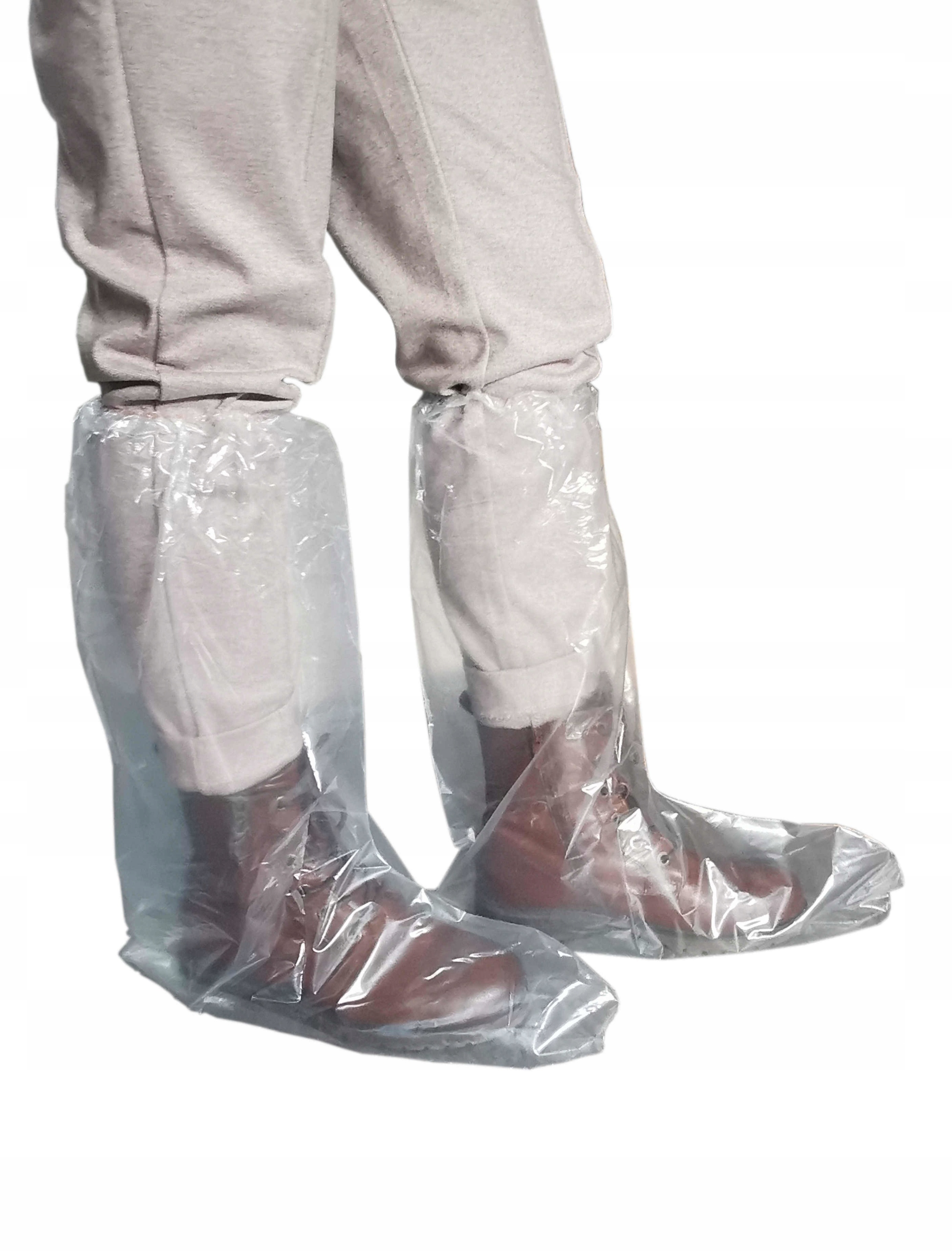 

Ochraniacze na buty z gumką długie 50 sztuk mocne