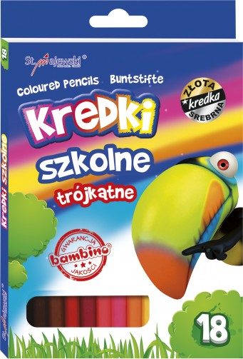 kredki trójkątne 18 kolorów BAMBINO — 12