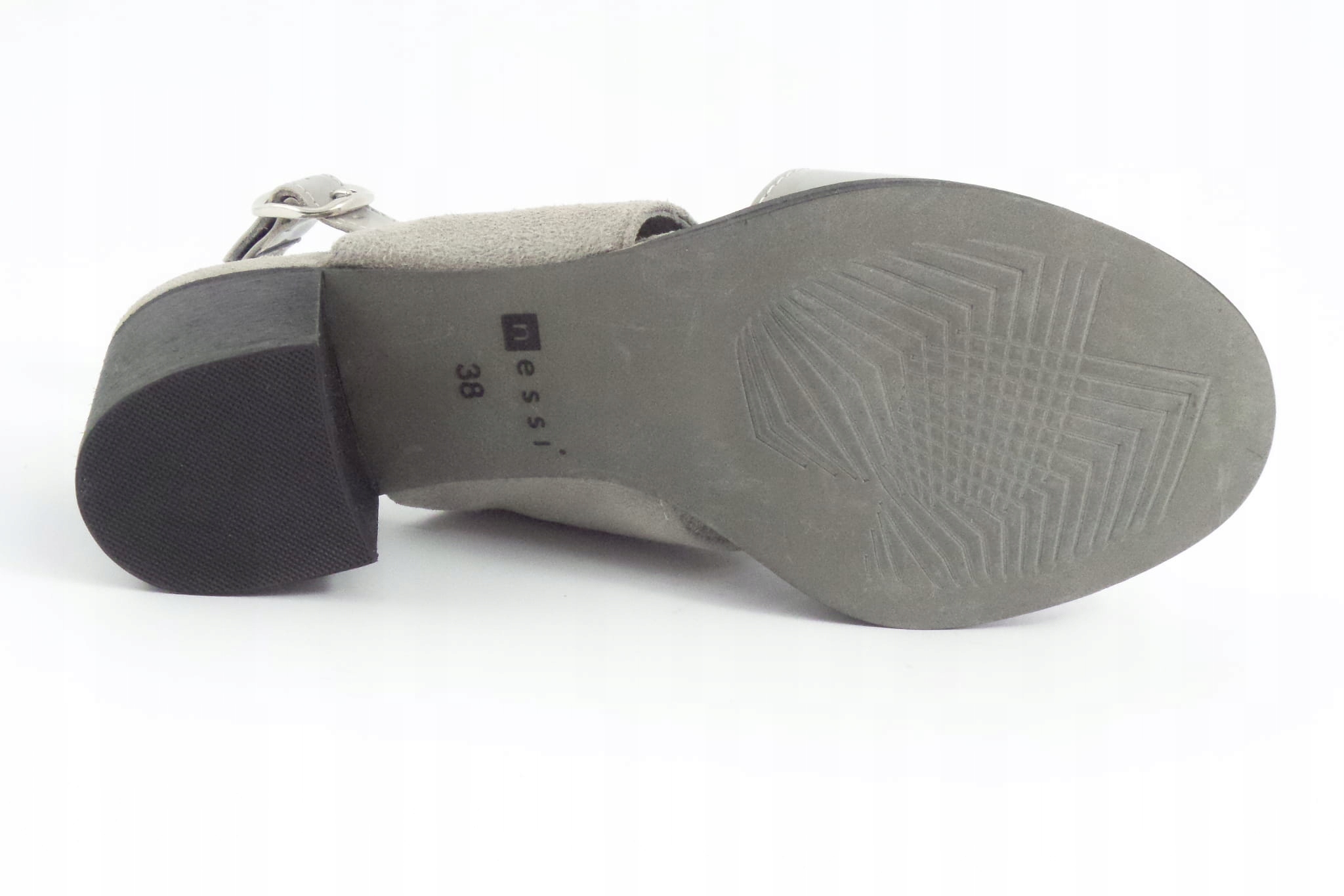 SANDAŁY NESSI 18354 SZARY 19 R36 Wzór dominujący inny wzór