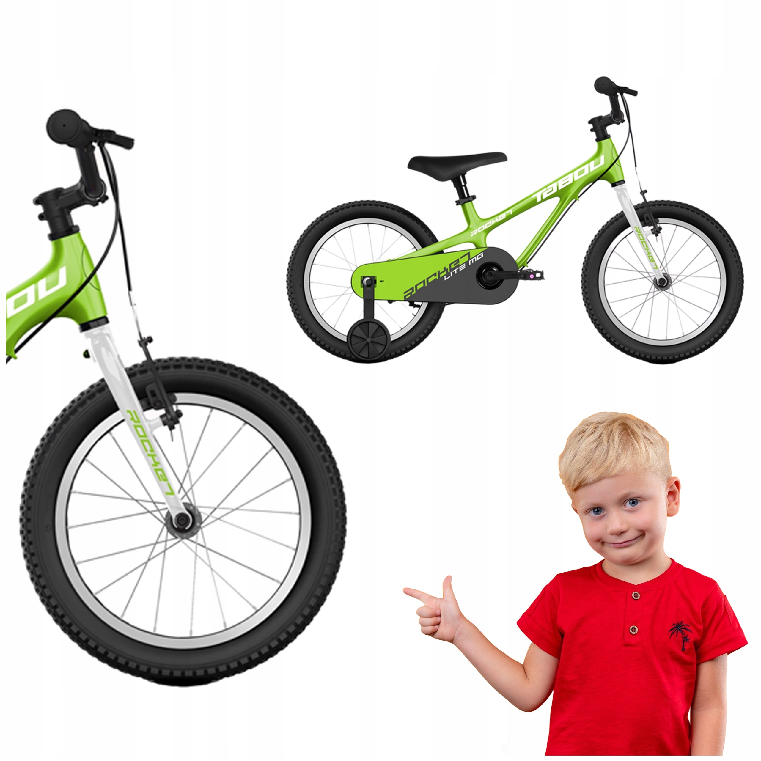 ROWER DZIECIĘCY ROWEREK 14 cali TABOU ROCKET LITE MAGNEZOWY MEGA LEKKI 6 kg